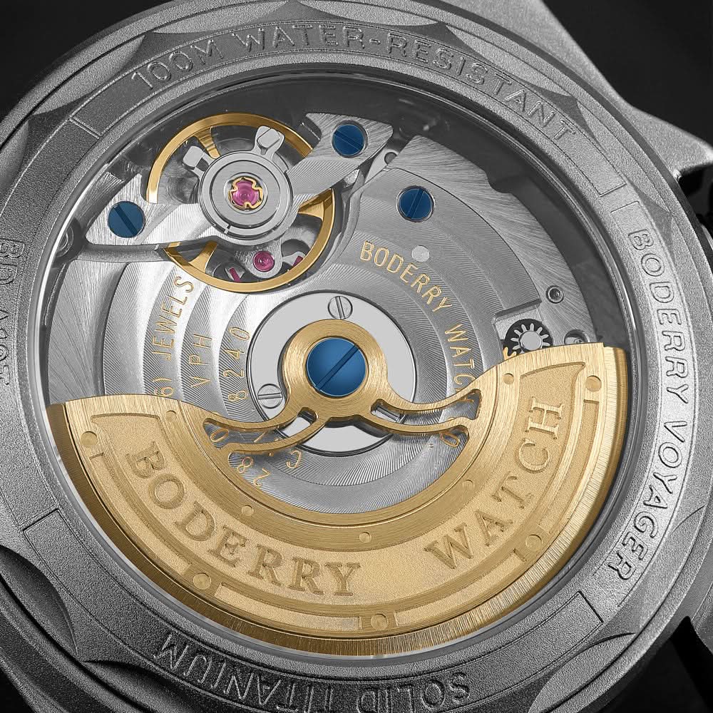 VOYAGER S72 – 72-Hour Power Reserve Titanium Automatic Field Watch, 100M Water Resistant | Gray