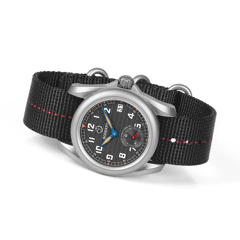 VOYAGER S72 – 72-Hour Power Reserve Titanium Automatic Field Watch, 100M Water Resistant | Gray
