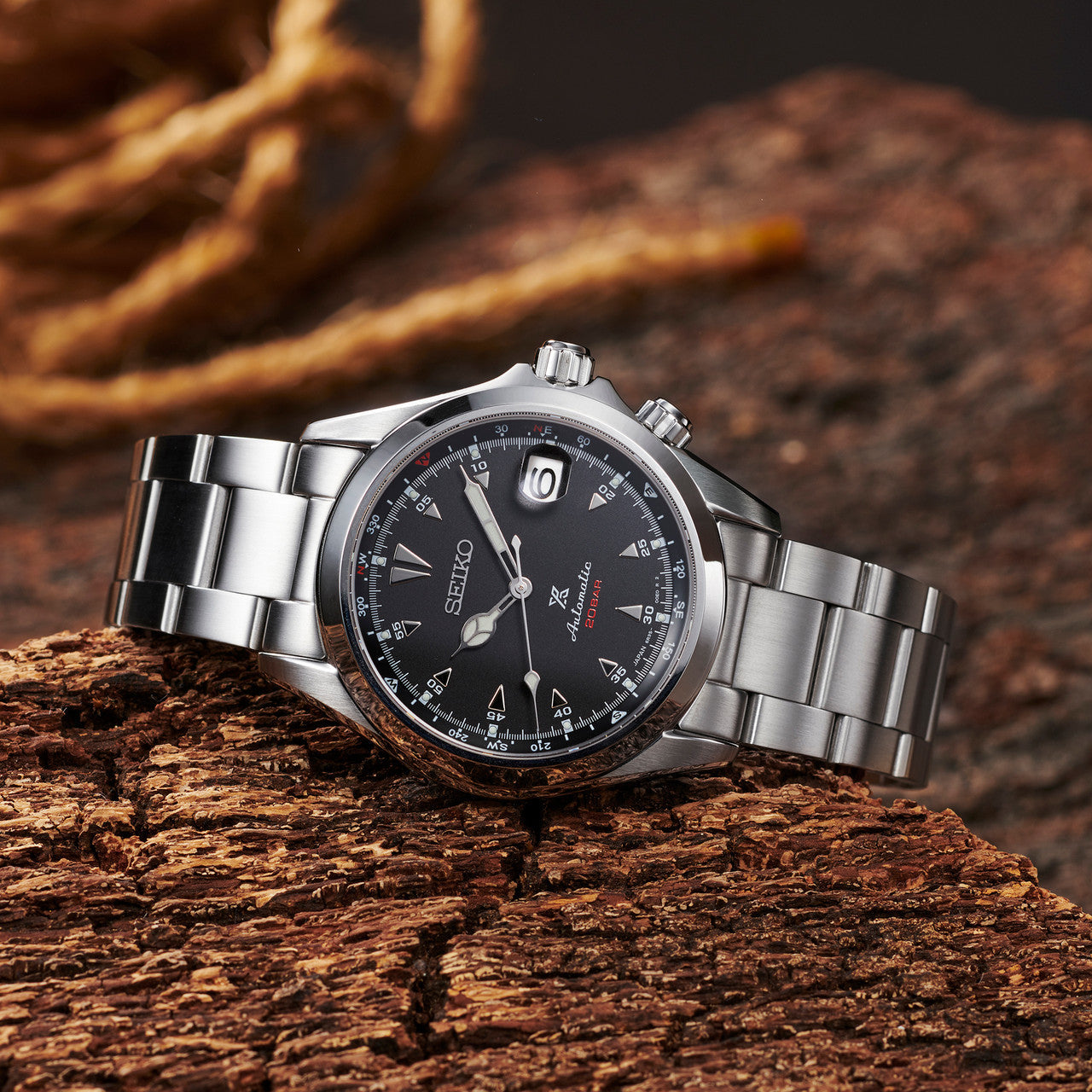 Seiko Prospex Alpinist Watch | 39.5 mm | Automatic | Black