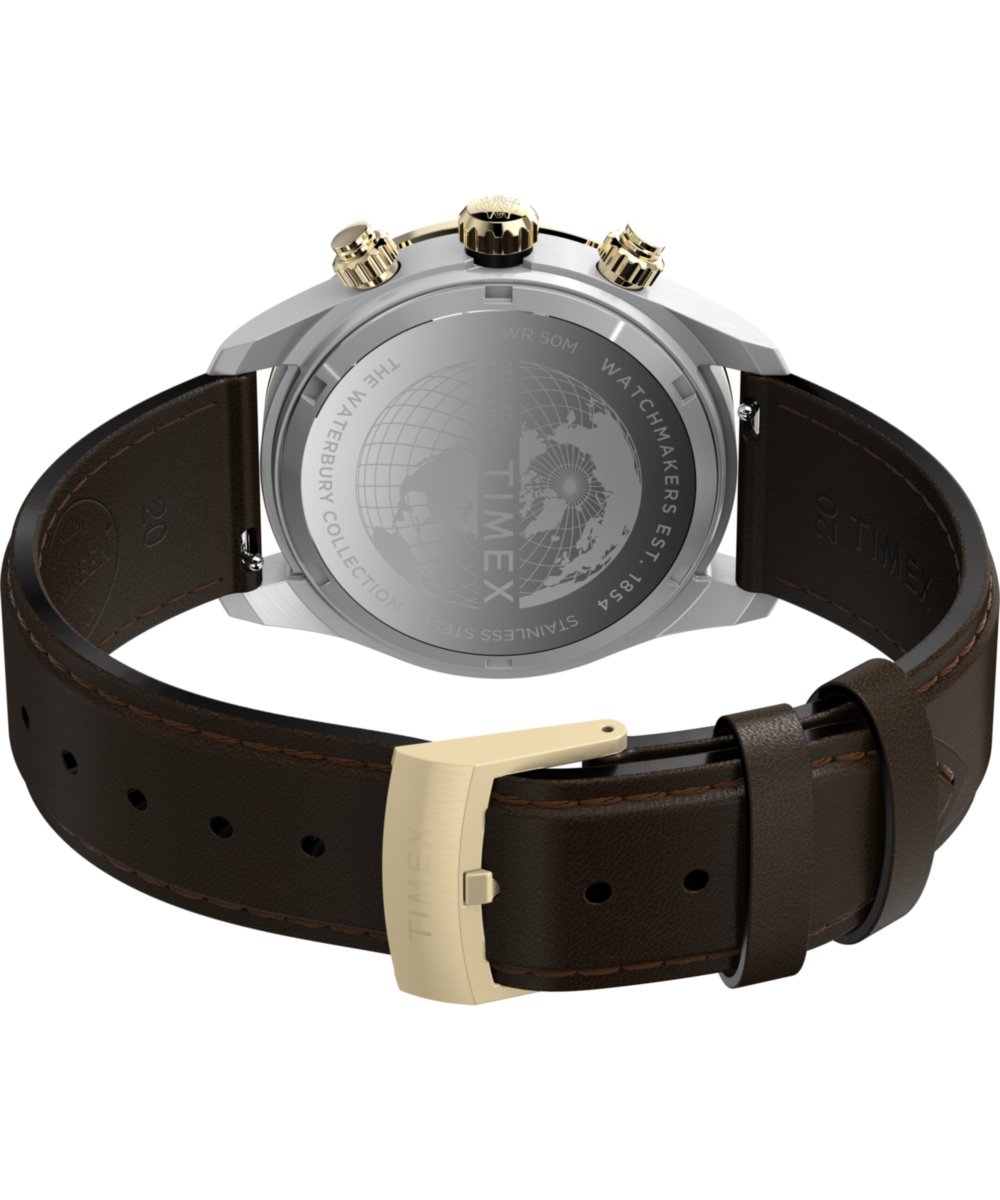 Waterbury Heritage Chronograph 39 mm Leather Strap Watch