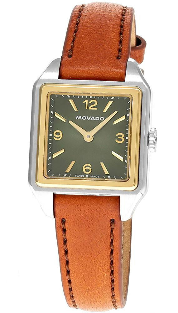 MOVADO Heritage 1917 Quartz 34 mm Green Dial Leather Women's Watch