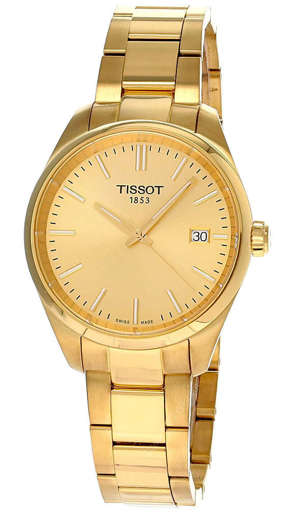 TISSOT PR 100 Quartz 34 mm Stainless Steel Champagne Dial Women's Watch