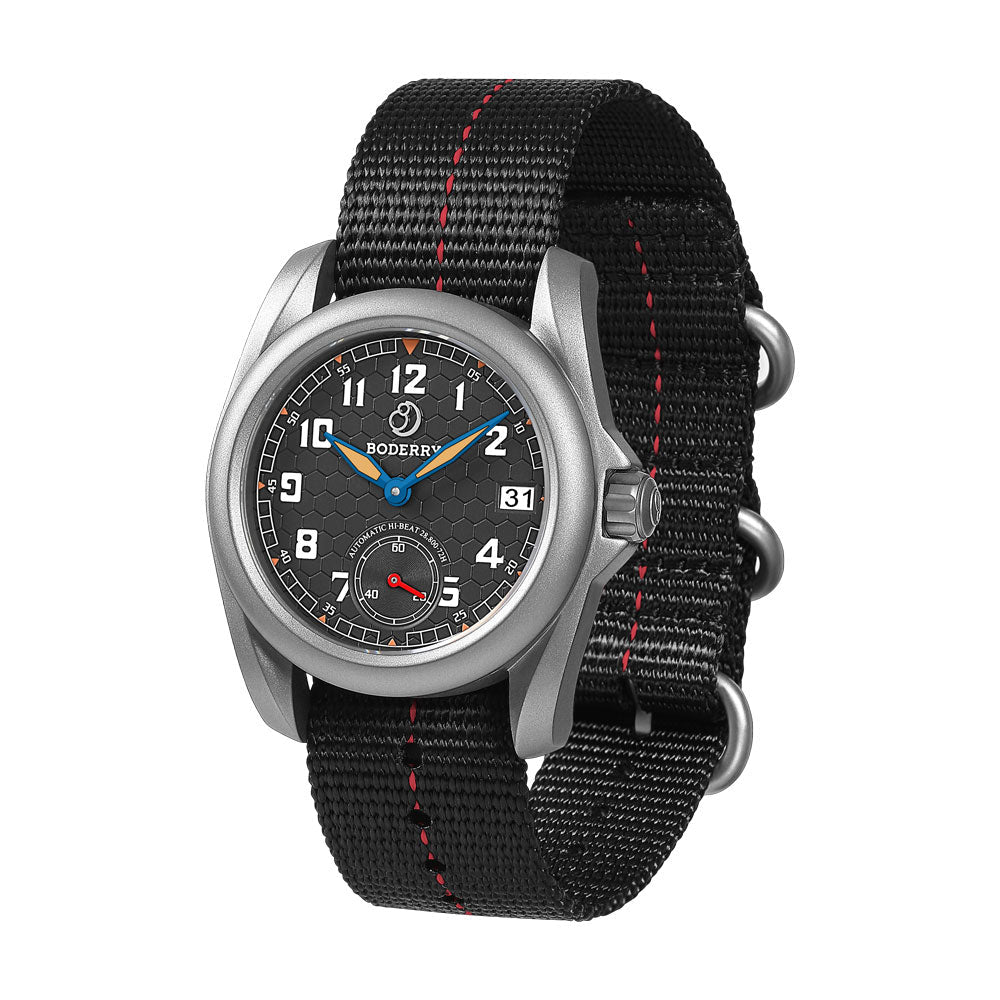 VOYAGER S72 – 72-Hour Power Reserve Titanium Automatic Field Watch, 100M Water Resistant | Gray