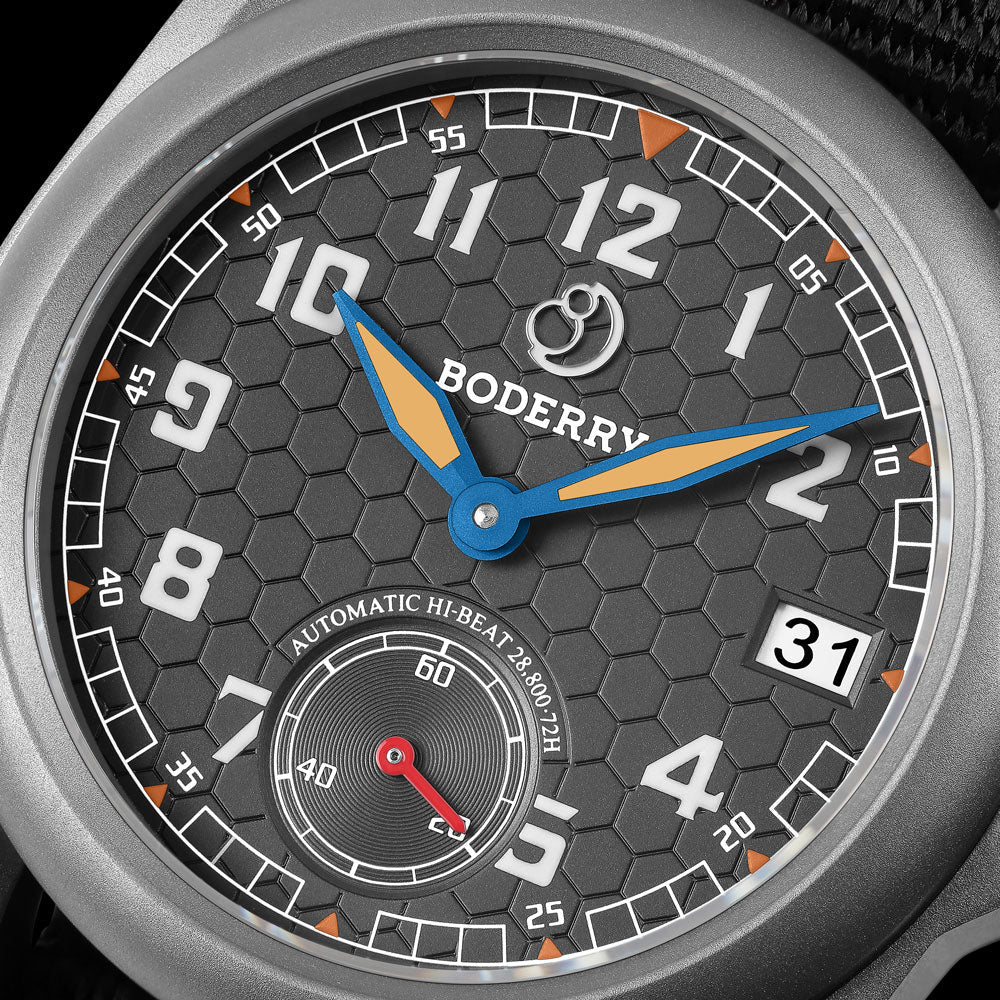 VOYAGER S72 – 72-Hour Power Reserve Titanium Automatic Field Watch, 100M Water Resistant | Gray