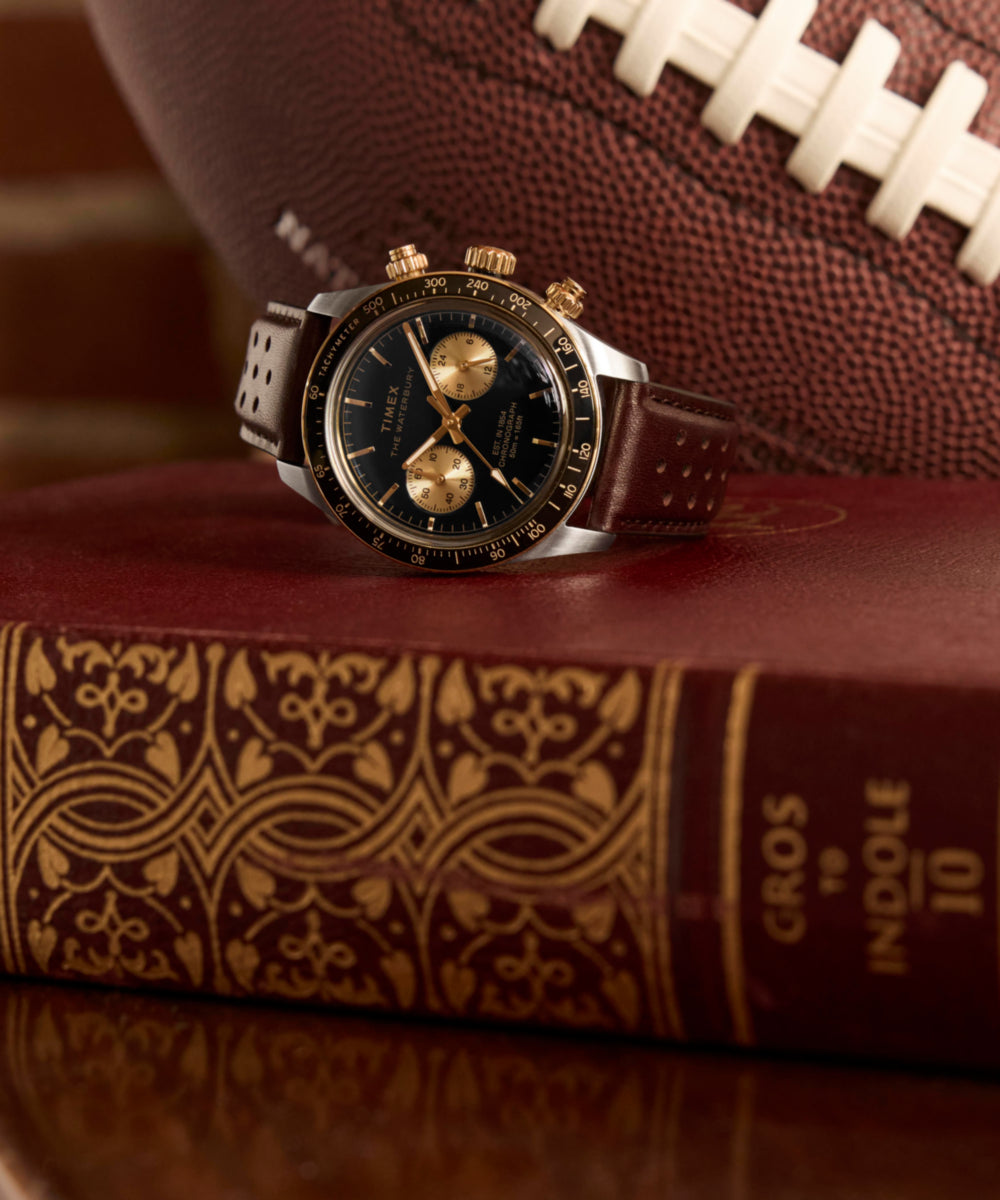 Waterbury Heritage Chronograph 39 mm Leather Strap Watch