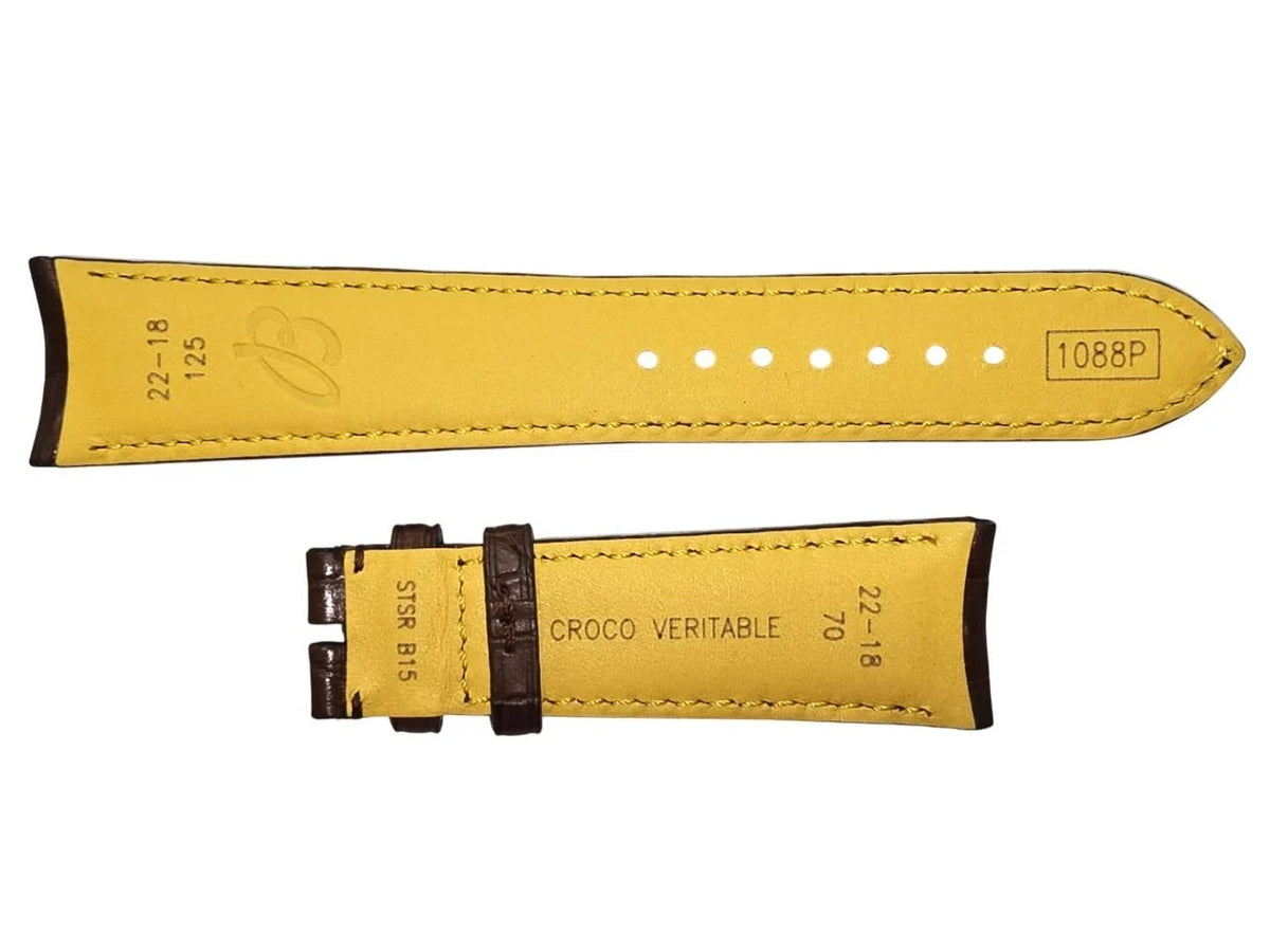 BREITLING Brown 22/18 mm Alligator Leather Strap 1088P