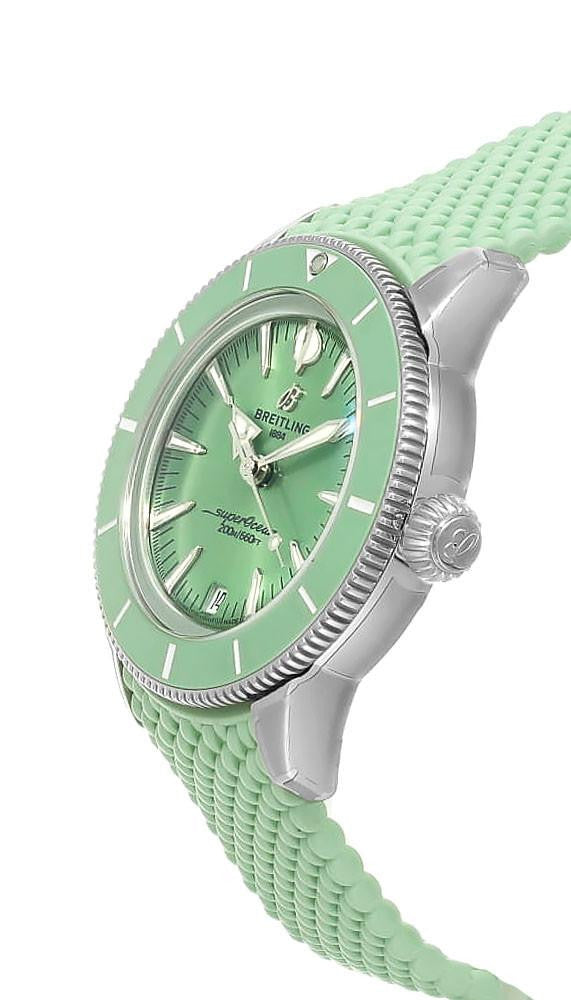 BREITLING Superocean Heritage Automatic 36 mm Green Rubber Women's Watch