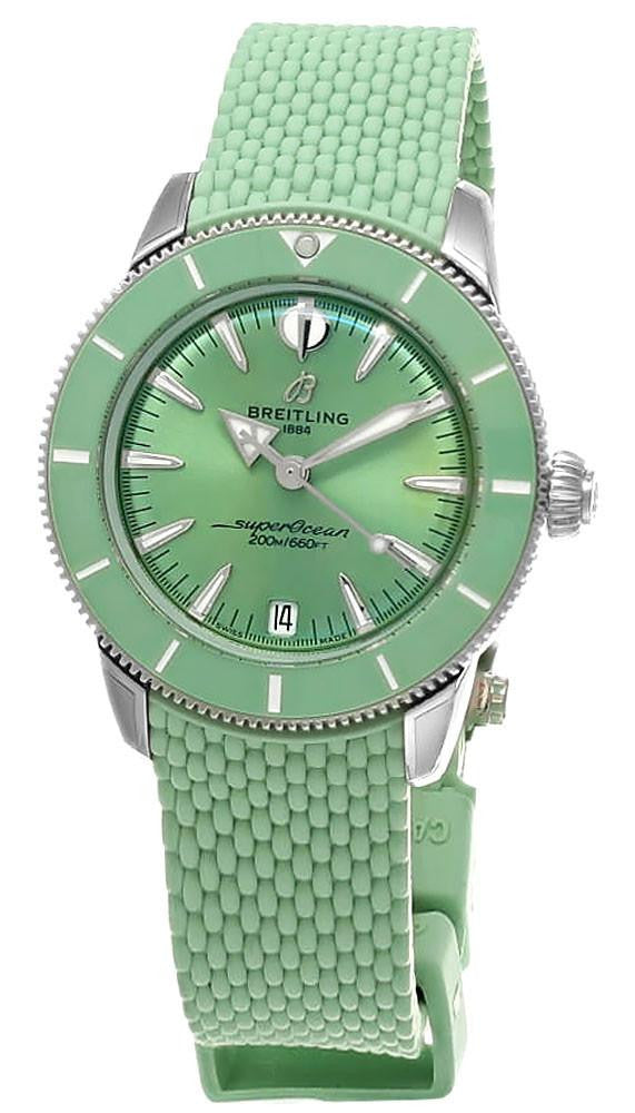 BREITLING Superocean Heritage Automatic 36 mm Green Rubber Women's Watch