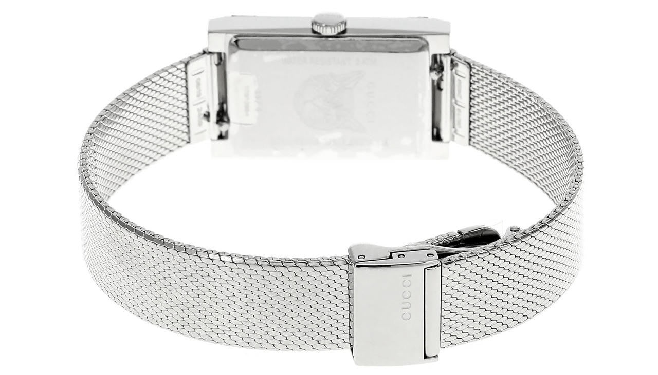 GUCCI G-Frame 21MMx34 mm Green/Red MOP Dial Mesh Bracelet Watch