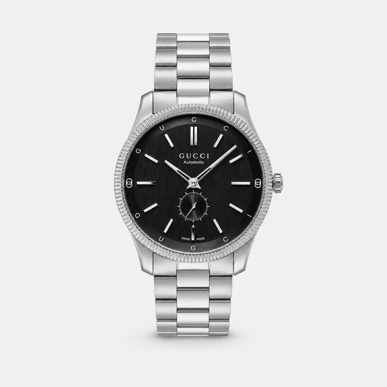 GUCCI G-Timeless Automatic 40 mm Stainless Steel Black Dial Men's Watch