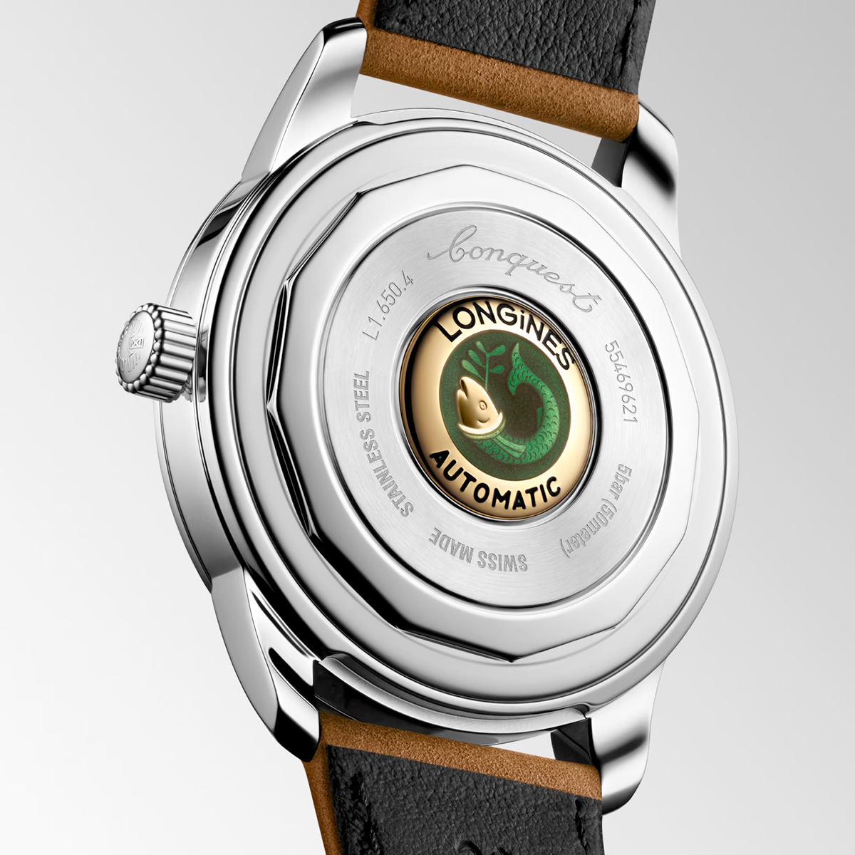 Conquest Heritage 40 mm Opaline Ivory Dial Automatic Strap Watch