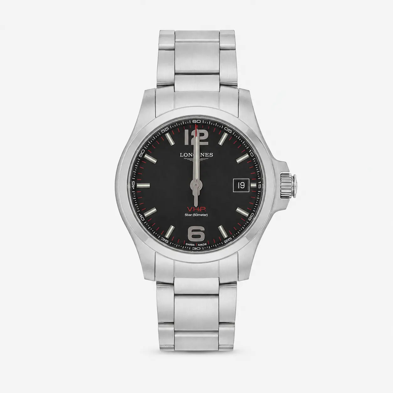 LONGINES Conquest V.H.P Stainless Steel 41 mm Black Dial Men's Watch