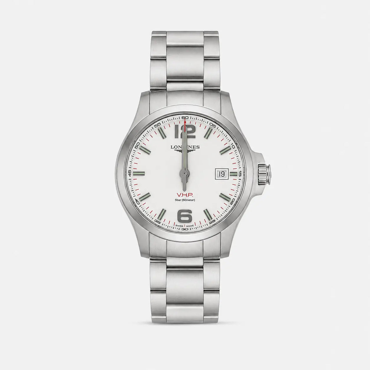LONGINES Conquest V.H.P Stainless Steel 43 mm Silver Dial Men's Watch