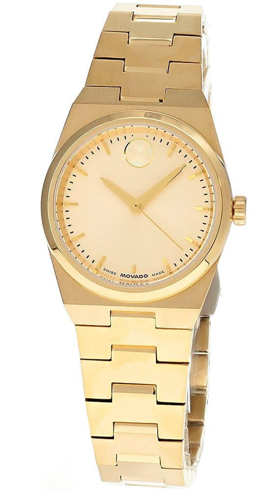 MOVADO Bold Quest Mini Quartz Stainless Steel 28 mm Gold-Tone Women's Watch