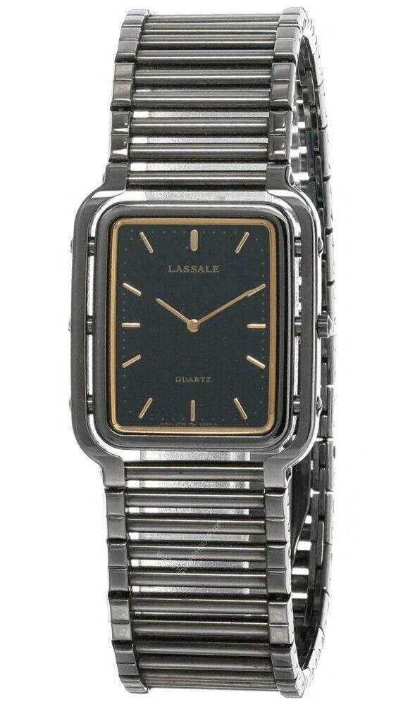 Seiko Lassale Black Dial Stainless Steel Men's Watch