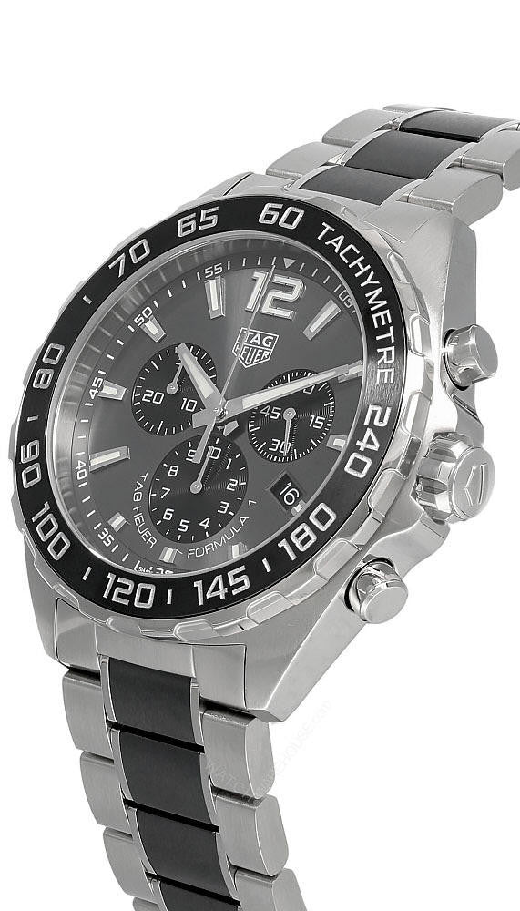 TAG HEUER Formula-1 43 mm Chronograph Stainless Steel Ceramic Men's Watch