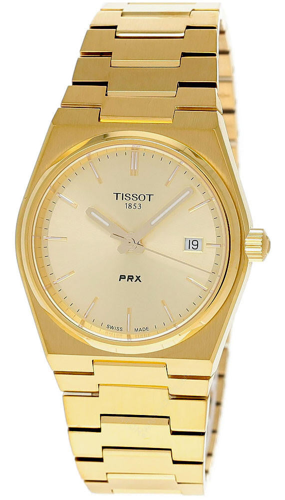 TISSOT PRX 35 mm Quartz Stainless Steel Gold Dial Unisex Watch